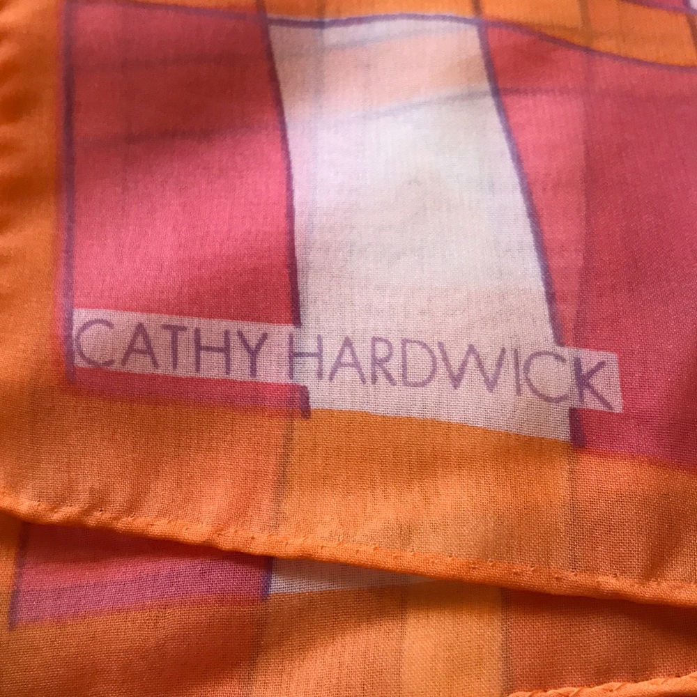 Vintage silk scarf Cathy Hardwick lost treasure